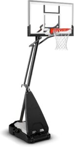 spalding ultimate hybrid portable basketball hoop